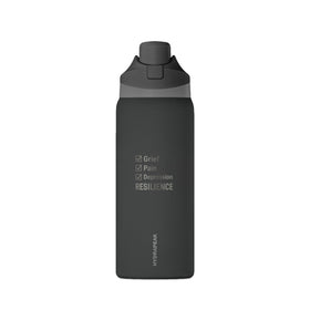 Insulated Water Bottle 32oz — "Resilience" Matte Black